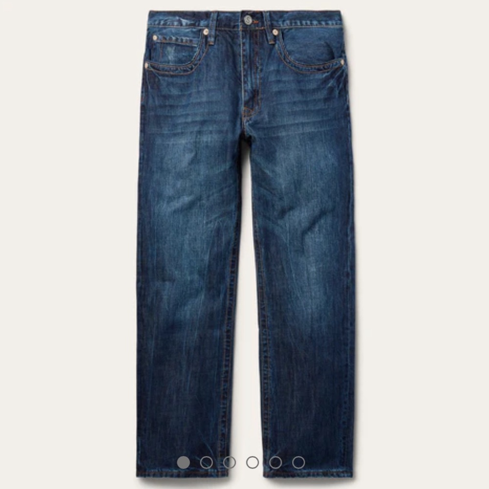 Stetson Jeans 1520 Standard Straight Leg Mid Wash Jeans in W33 x L30